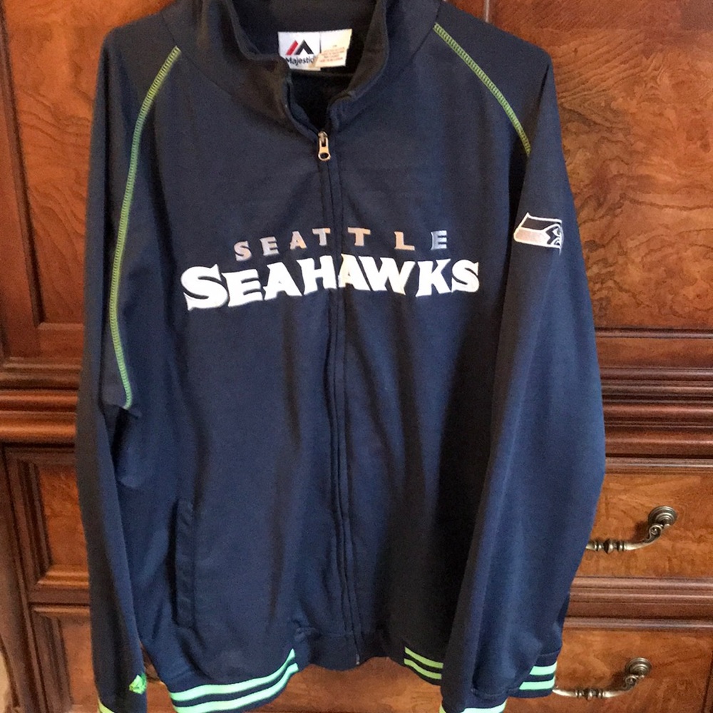 Seahawks zip up, fleece lined jacket